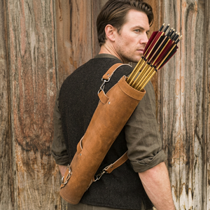 ESHALZ IMPEX Custom Cow Leather Hunting Quiver for Bow & Arrow Set-Full Customization Available - Product Image 1