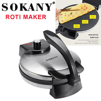 Sokany 507 2022 Mesin Pengolah Makanan Listrik Pembuat Crepe Pancake & Pembuat Sandwich dengan Casing Stainless Steel untuk Penggunaan Rumah Tangga