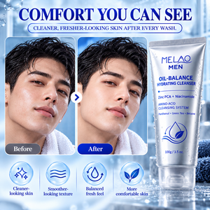 Private Label Men Face Wash Oil Control Amino Acid <b>Cleanser</b> Zinc PCA Niacinamide Oil Balance Facial <b>Cleanser</b> <b>for</b> men - Product Image 6