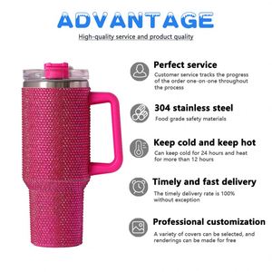 Vaso Térmico Personalizado con Logotipo, 40 oz, Doble Capa de Acero Inoxidable 304, Aislado al Vacío, con Pedrería, Libre de BPA, Ecológico, Mantiene la Temperatura de 6 a 12 Horas - Product Image 2