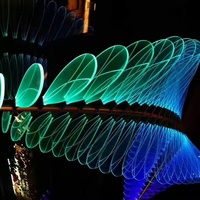 Lustre LED en spirale moderne et coloré, grand luminaire suspendu artistique pour la décoration intérieure des hôtels, des halls, des bars et des clubs