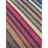 Tissu d'ameublement professionnel personnalisé en polyester jacquard enduit, teint en fil, imperméable et respirant, aspect lin, pour canapé
