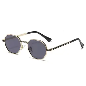 ADE WU MYJ2225 Wholesale 2024 New Small Frame Sun Glasses Square Metal Steam Punk Sunglasses Fashion Retro Custom LOGO Shades