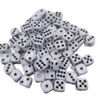 Dés miniatures personnalisés en vrac, 10 mm, coins carrés en plastique, dés D6, dés à points pour jeux de casino et jeux de société