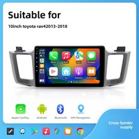 TOPSOURCE Pour RAV4 : Système de navigation Android avec grand écran central, interconnexion téléphone mobile et CarPlay