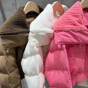 <span class=keywords><strong>Piumino</strong></span> da donna con colletto corto in lana bomber <span class=keywords><strong>trench</strong></span> invernale - Product Image 5