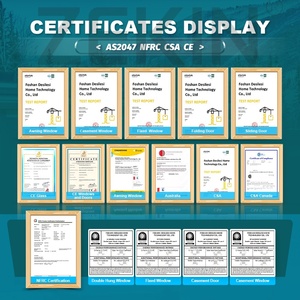 Nfrc Certificering Balkon Hoge Kwaliteit Franse Raam Luifel Raam Dubbele Beglazing Zonnescherm Winddichte Slank Frame Luifel Ramen - Product Image 2