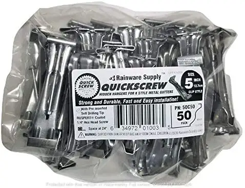 Быстрый винт Скрытый дождь K стиль желоба кронштейн крюк вешалки с винтовым зажимом