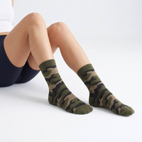 Chaussettes de sport camouflage personnalisées, motif camouflage, tricot doux, logo personnalisé, OEM ODM pour hommes, sports de plein air, usage quotidien