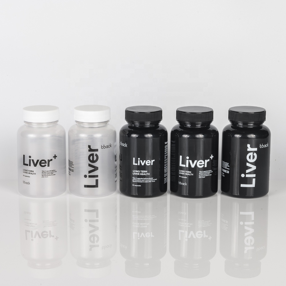 Best Selling Black 150cc Biodegradable Bottle Pill Plastic Bottle PET Glossy Supplement Bottle With Screw Cap