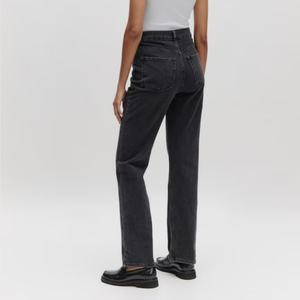 Vaqueros de mezclilla rasgados de cintura alta para mujer, estilo casual chic de verano, patrón liso, pantalones acampanados de corte regular, con botones vintage y bolsillos, transpirables, talla XL - Product Image 3