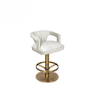 Mobilier de bar moderne Chaise de bar minimaliste de luxe personnalisée en <span class=keywords><strong>acier</strong></span> inoxydable Tabourets de bar rembourrés en velours à cadre de haute qualité - Product Image 3