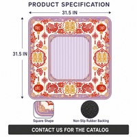 Tapis d'ordinateur portable antidérapant de style folklorique chinois, housse de table de mahjong pour le mahjong américain, vente en gros