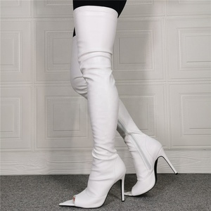 Stretchy Skintight Peep Toe Women Long Summer Autumn <b>Boots</b> Custom Wide Feet Over Knee <b>Boots</b> High Heels Shoes - Product Image 1