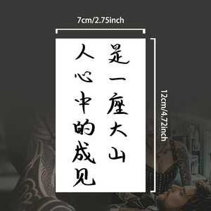 <strong>Chinese</strong> <strong>Character</strong> Temporary <strong>Tattoos</strong> Waterproof and Sweat-proof Semi-permanent <strong>Tattoos</strong> Lasting 2 Weeks Realistic Herbal <strong>Tattoos</strong> - Product Image 4