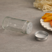Bocaux en verre à épices Bouteille à épices ronde Conteneur à poivre Pot à épices de cuisine en verre