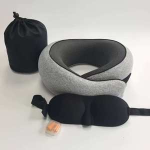 Z Portable U-Shaped Travel Pillow Soft Memory Foam Neck Cushion Cooling Mesh Cover for Airplane Car Train Office - Product Image 3