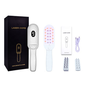 High Quality Accelarated Absorption Custom Logo Silver Red Led Light Best Introducing Serum <strong>Laser</strong> <strong>Hair</strong> Growth <strong>Comb</strong> - Product Image 6