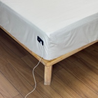 Vente Flash Drap de Lit Conducteur de Luxe en Tissu 15% Coton Argenté 400TC Écologique Toutes Saisons pour Sommeil Profond et Connexion à la Terre