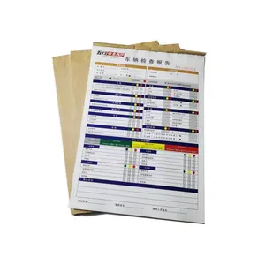 Printing Custom carbonless copy paper sales order form receipt form with serial number and barcode printing