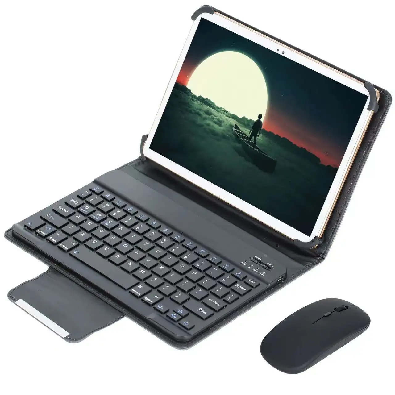 Étui pour clavier de tablette de 10.1 pouces, étui universel pour clavier Bluetooth split pour tablette de 9 à 11.5 pouces, espagnol, arabe et allemand