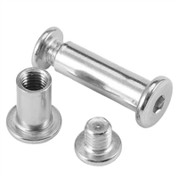 Vis de connexion en acier inoxydable noir à tête hexagonale, ensemble de boulons et d'écrous pour meubles, vis de liaison mâle et femelle, vis Chicago