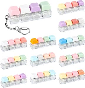 Porte-clés personnalisés en gros, jouets anti-stress, boutons de clavier, jouets à bouton pour le bout des doigts, porte-clés colorés en forme d'interrupteur lumineux - Product Image 2