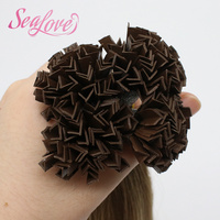 Extensions de cheveux humains 100% Remy, cheveux vierges russes, pointes V U I K # Extensions de cheveux humains MM V Tip