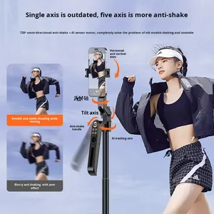[Nuevo Modelo con Zoom Mejorado] <span class=keywords><strong>FUNSNAP</strong></span> AI con Seguimiento Automático, Rotación Panorámica de 360 Grados para Palo Selfie A16 con Seguimiento Facial en Vivo - Product Image 2