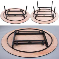 Table de banquet pliante en contreplaqué durable pour hôtels commerciaux moderne pour réceptions de mariage fêtes salles à manger restaurant