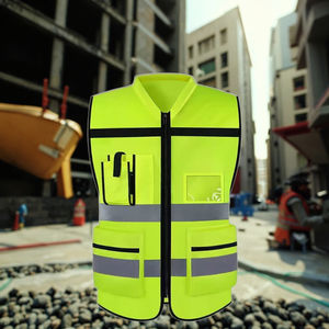 Giubbotto catarifrangente da cantiere per moto a LED Flash caratteristica verde e nero tuta di sicurezza per il traffico - Product Image 3