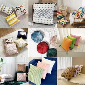 Lettera di personalizzazione decorativo urbano Boho nappa morbida velluto cuscino quadrato In vivaci pastelli - Product Image 3
