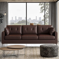 Canapé de bureau en cuir de petite taille, design moderne et simple, mobilier de maison, magasin de vêtements, canapé individuel/double/triple, canapé de location