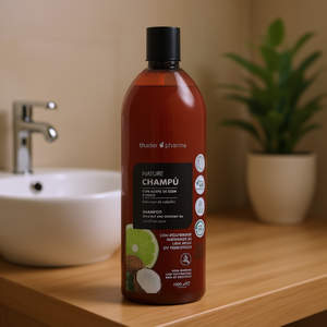 Champú Thader Pharma Nature 1000 ml con aceite de soja y coco para todo tipo de cabello - Product Image 3