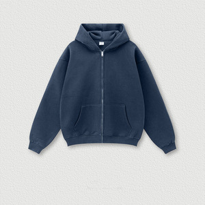 Ensemble de survêtement unisexe en molleton d'hiver 345 GSM, surdimensionné, en coton, couleur unie, sweat-shirts et pantalons de survêtement personnalisés - Product Image 4