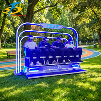 Parc d'attractions 4 places 9D VR Cinéma de réalité virtuelle Simulateur Cinéma VR multijoueur Chaises en fibre de verre Utilisation en intérieur/extérieur Aéroport