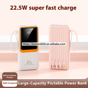 Cargador Portátil PD de 22.5W con Carga Rápida, 20000mAh, 4 Cables, Pantalla LED, Linterna, para Viajes, Campamentos, Viajes de Negocios, USB-C - Product Image 2