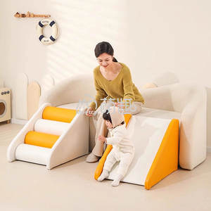 Maison de jeu en mousse Moetry pour bébés et tout-petits, aire de jeux intérieure légère avec toboggan et grimpeur pour garderie et école maternelle - Product Image 6