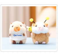Nouvel Arrivage : Accessoires Figurines en Peluche Personnalisées - Pendentif Cochon, Poupée pour Machine à Pinces, Hamster, Porte-clés Animal à Suspendre au Sac