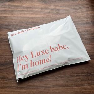 Custom Logo Printed Waterproof Recycled White Courier Bags Clothes Shipping Package Envelope for Hair Accessories - Product Image 3