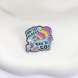 Oh <strong>the</strong> Places You'll Go Enamel Pin Dr. Suess Day <strong>Cat</strong> <strong>in</strong> <strong>the</strong> <strong>Hat</strong> Children's Picture <strong>Book</strong> Brooch Lapel Badge Jewelry Gift for Kids - Product Image 3
