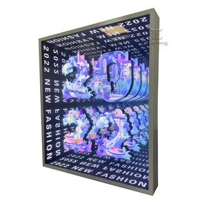 定制标志显示3d幻觉玻璃便携式无限镜3d发光二极管舞池