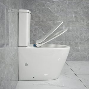 Ensemble WC MWD WaterMark à fixation murale, chasse d'eau siphonique Tornado, en céramique, pour projets résidentiels, hauteur confort - Product Image 3