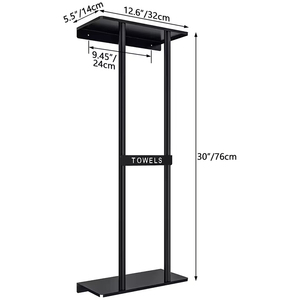 Estante de Acero Inoxidable para Toallas Enrolladas, Soporte de Pared para Toallas, Organizador y Estante de Almacenamiento para Baño - Product Image 2