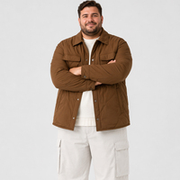 Chaqueta Acolchada Casual de Trabajo para Hombre, con Cuello Vuelto, Bolsillos con Cremallera, Tallas Grandes y Extras Grandes para Invierno, hasta 6XL 7XL