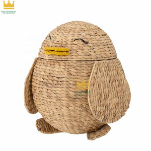 Panier en jacinthe d'eau tissé à la main, ornements décoratifs, jouets de rangement pour la décoration de chambre d'enfant, en provenance du Vietnam - Product Image 2