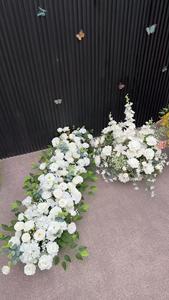 Athens Classic 60cm Blanc Rose Delphinium Artificielle Verdure Boule Arche Fleur Coureur Polyvalent Fête des Mères Pâques Halloween - Product Image 5