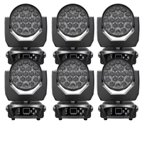 6 pièces seulement 580 $ 19*15WLed Rgbw 4 en 1   Lumière de scène mobile à zoom LED pour les scènes de lavage