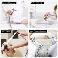 Ensemble de pulvérisateur de bidet portable pour toilettes, design moderne, avec support de livraison depuis un entrepôt américain pour une utilisation en salle de bain