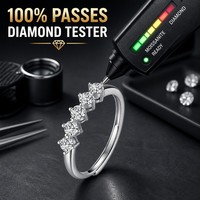 Bague d'éternité en argent S925 avec pierre de moissanite ronde taille brillant 3MM, prête à être expédiée, bague de fiançailles, bijoux pour femmes